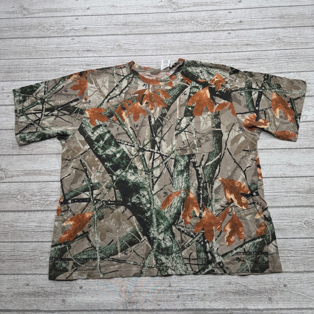 Outfitters Ridge T-Shirt Men's 3XL Brown Camo Cotton Fusion 3D Hunting Outdoor